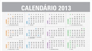 Calendario-2013 calendário de 2013